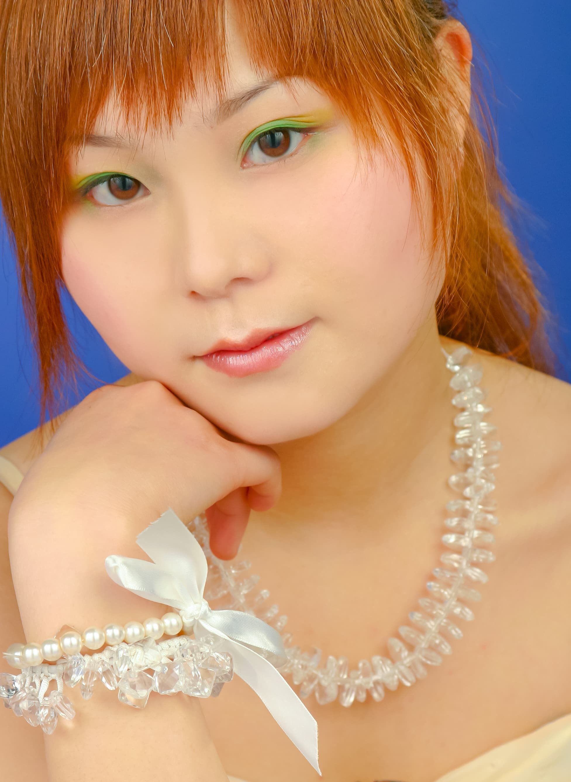 Close crop of ankle and dress hem